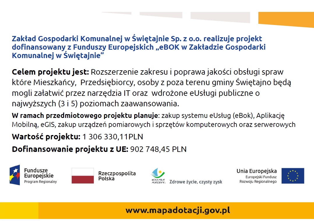 RPO eBOK w Zakładzie Gospodarki Komunalnej w Swietajnie